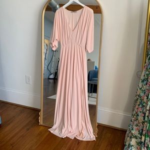 ASOS Light pink Jersey material maxi dress with slit